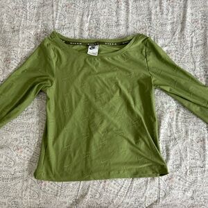 Green Nike air workout top